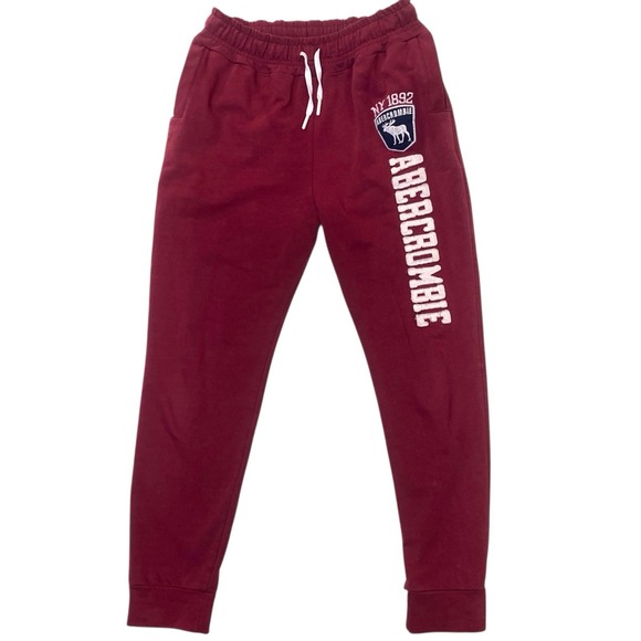 Abercrombie & Fitch Pants - Vintage Abercrombie & Fitch Jogger Sweatpants Womens S Burgundy Sporty Comfy Gym